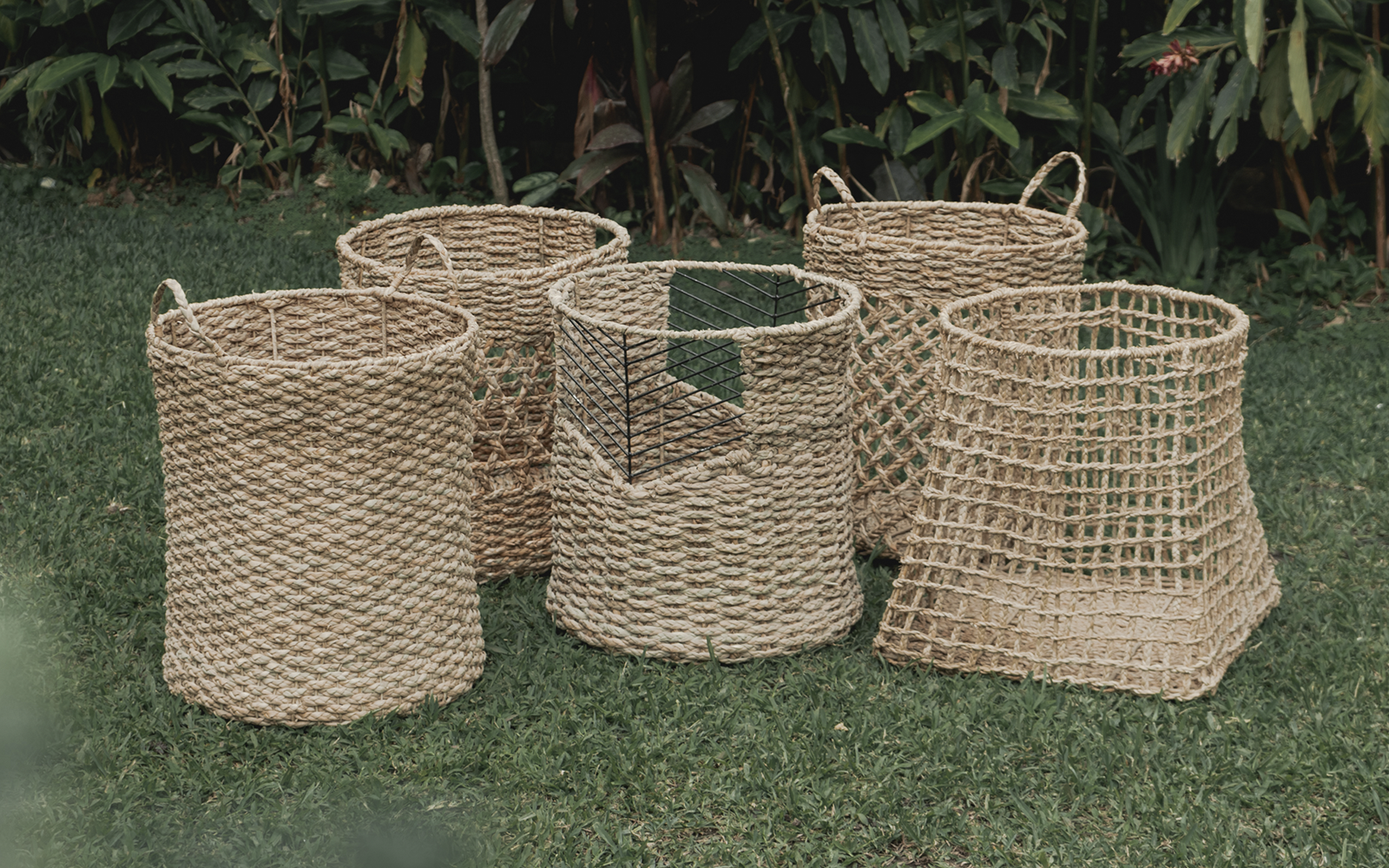 Macetas de mimbre