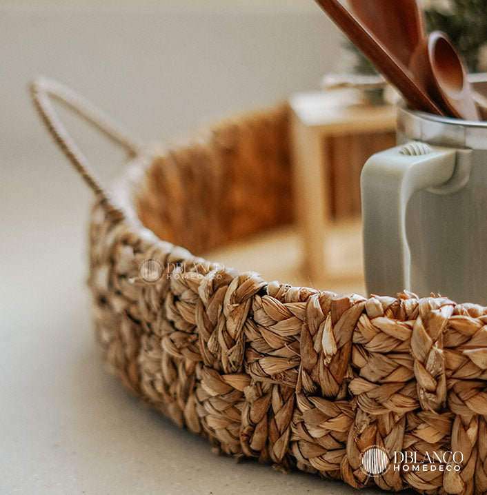 BANDEJAS REDONDA CON BASE DE MADERA