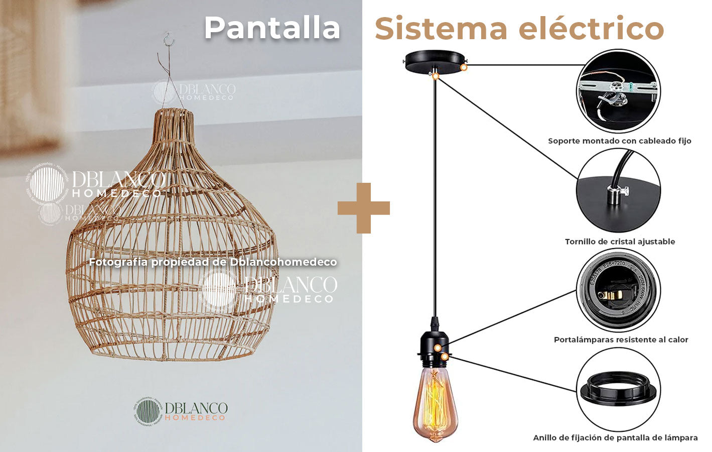 PANTALLA BOHEMIAN OVALADA (LÁMPARA)
