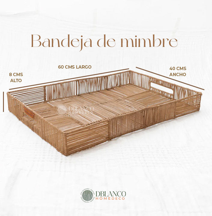 BANDEJAS DE MIMBRE/DISEÑO ENTRELAZADO