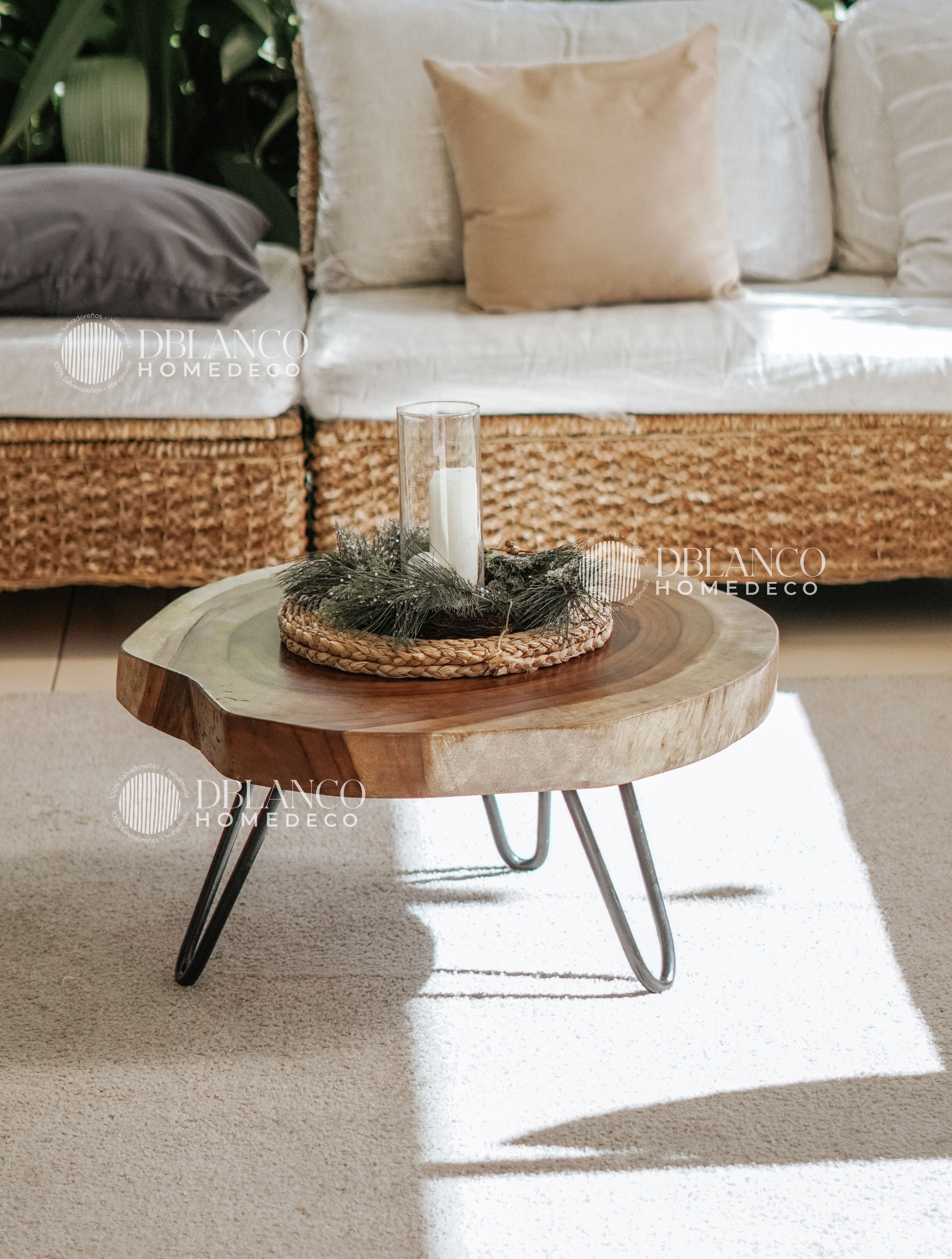 MESA DE CENTRO DE CORTEZA (Pieza única)