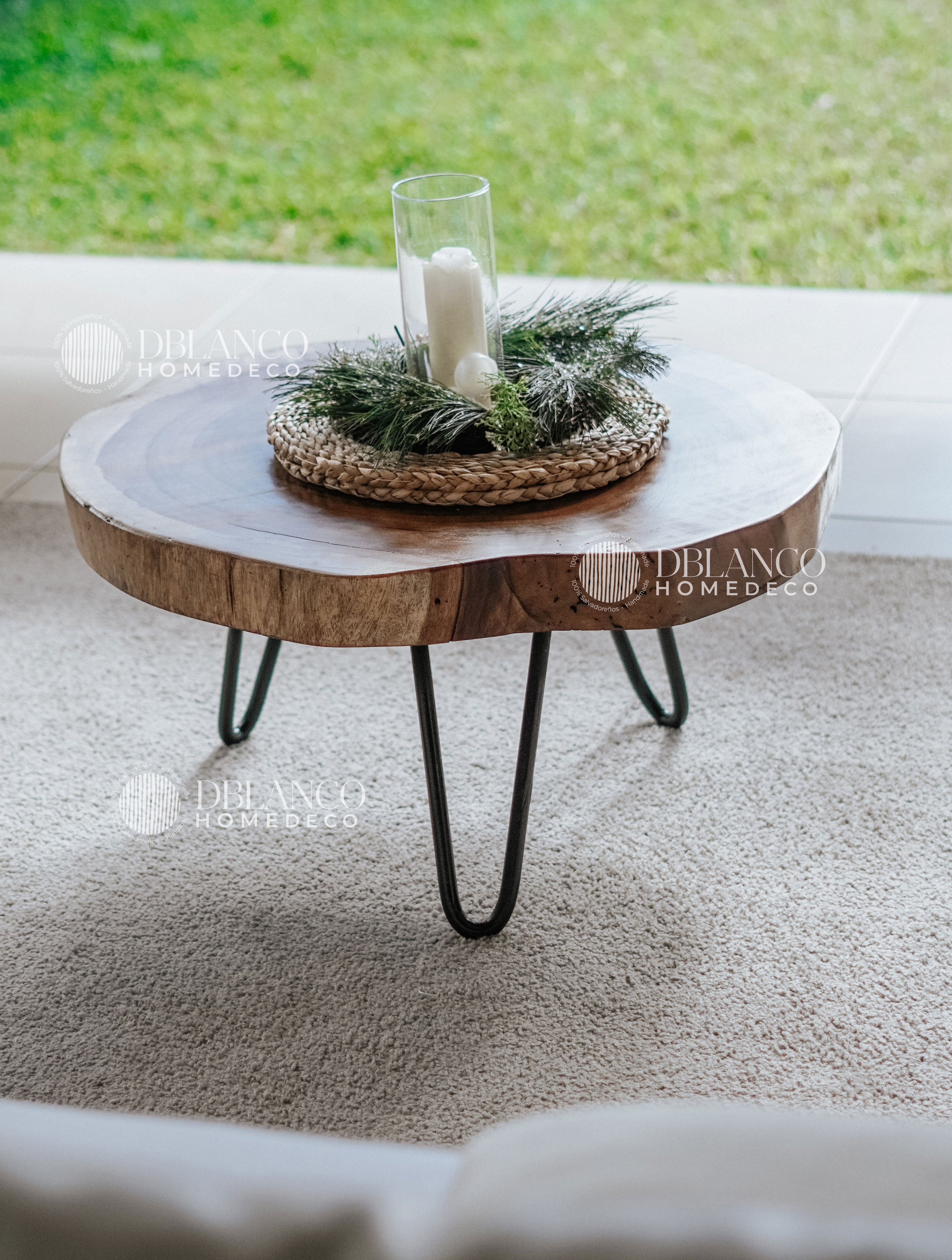 MESA DE CENTRO DE CORTEZA (Pieza única)