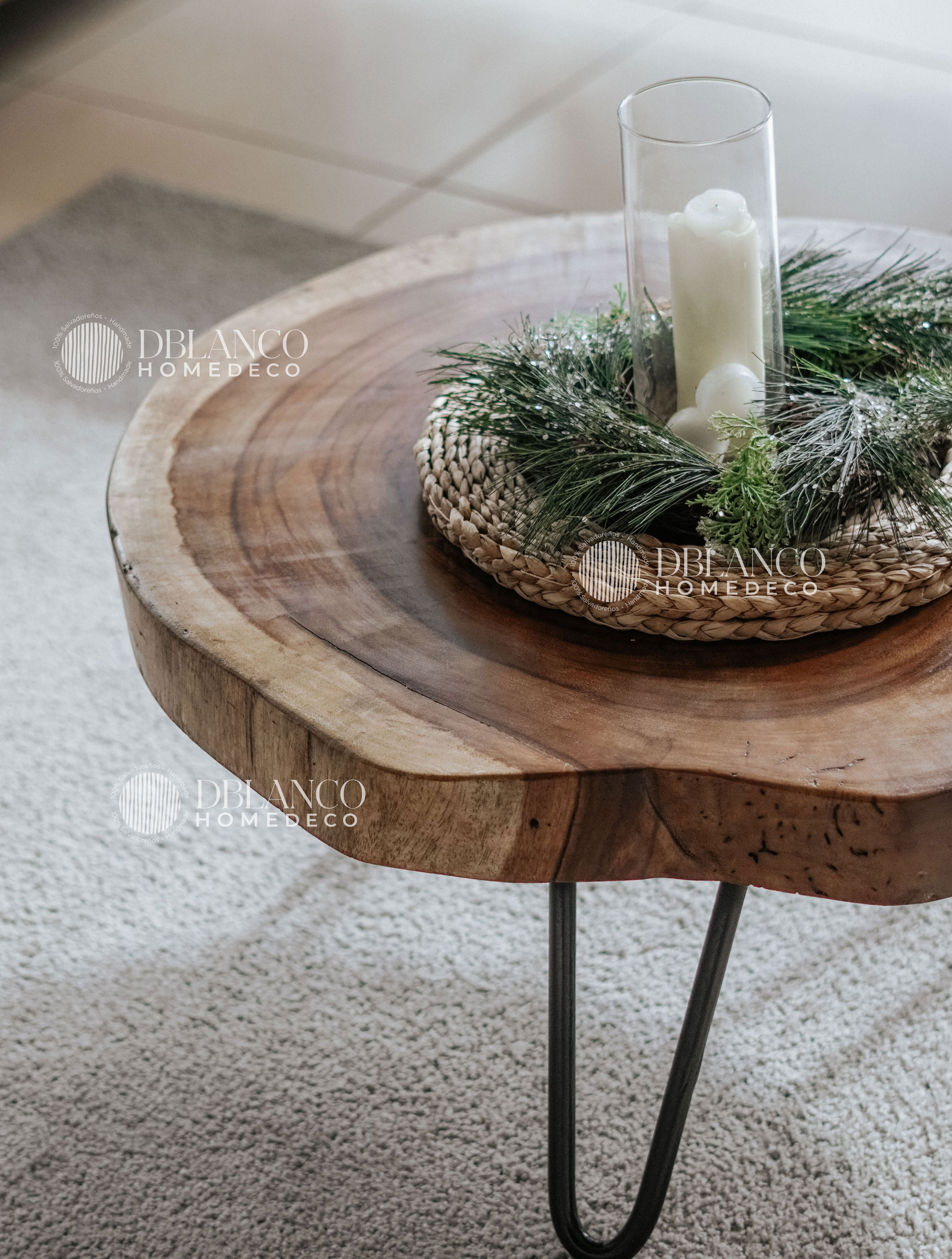 MESA DE CENTRO DE CORTEZA (Pieza única)