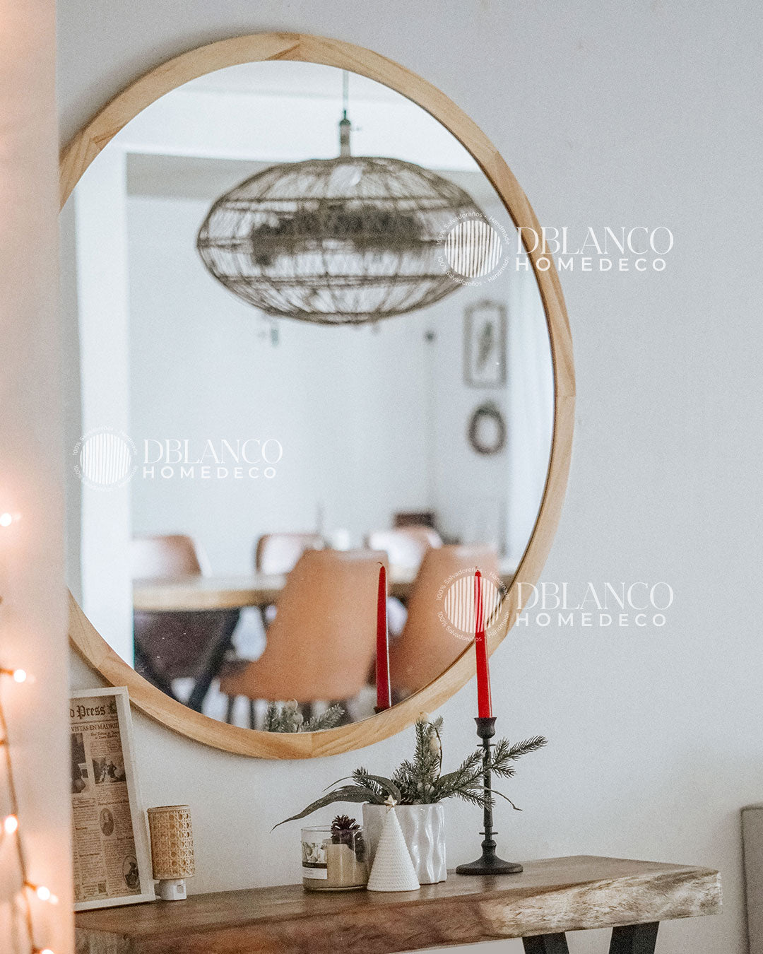 NATURAL ROUND MIRROR (ESPEJO)