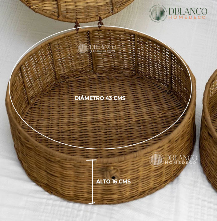 ORGANIZADOR REDONDO DE MIMBRE