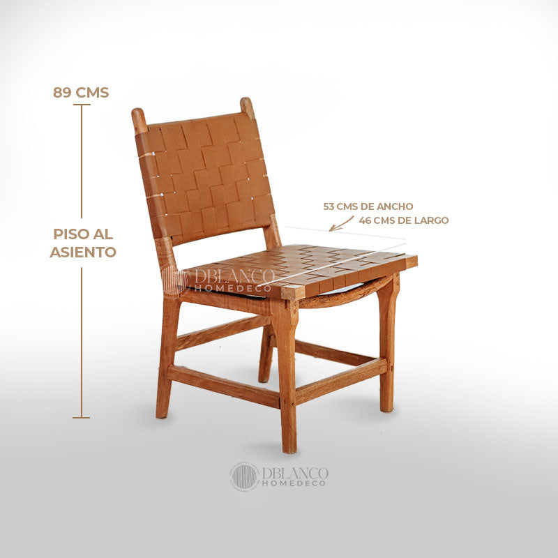 LEATHER AND WOOD (SILLA)