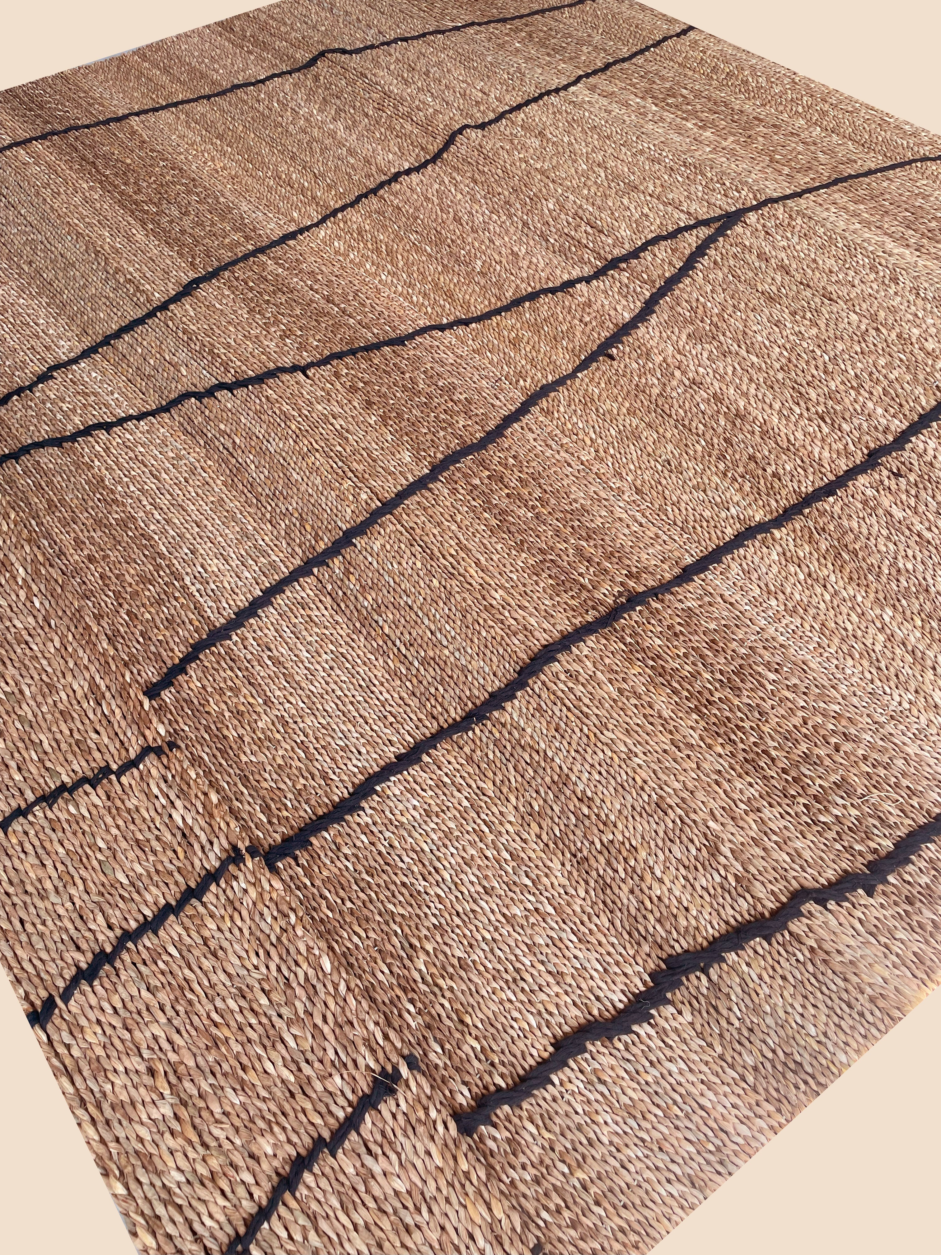 ALFOMBRA RECTANGULAR (Tejido cordón negro)