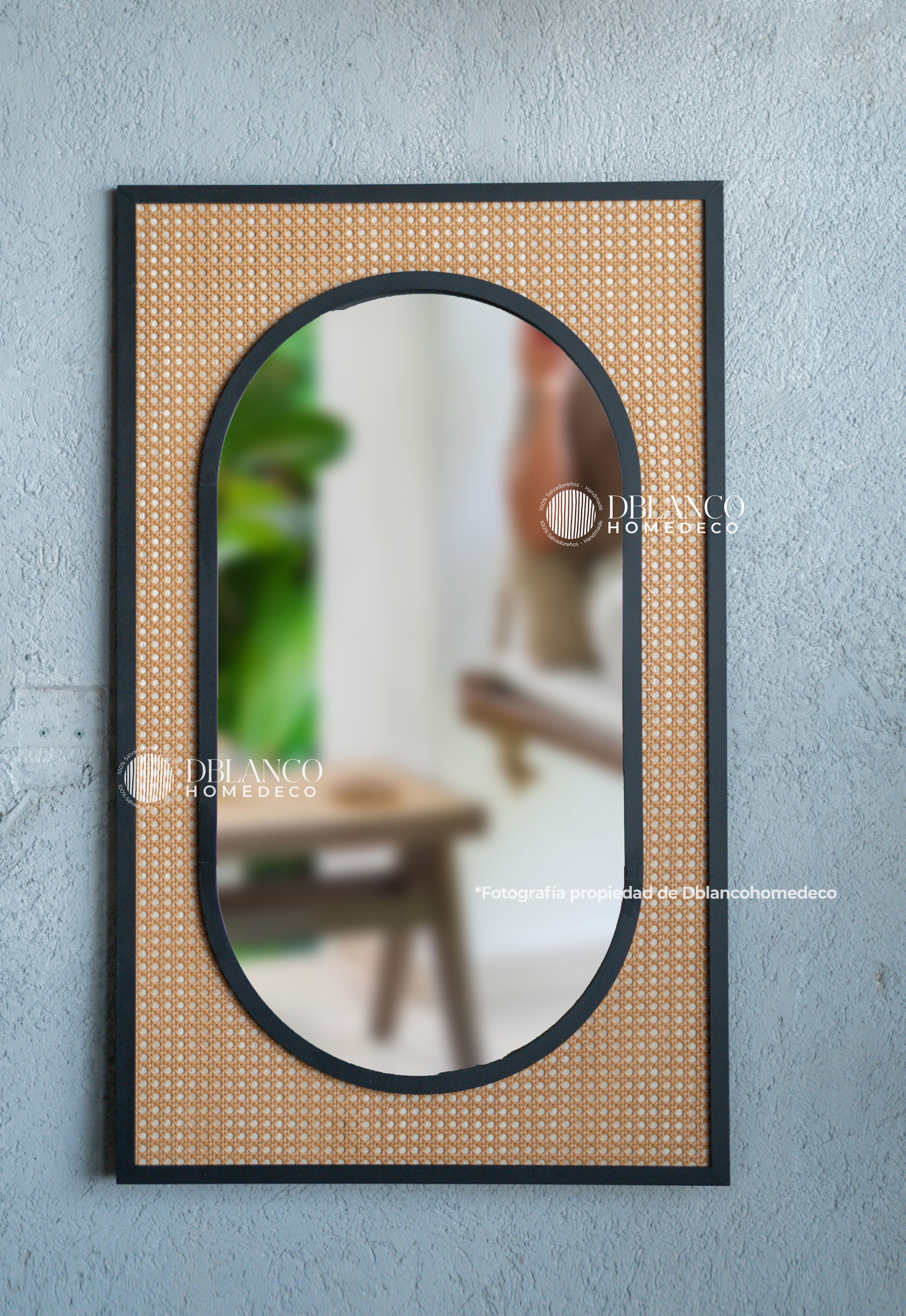 MIRROR BLACK RATTAN (ESPEJO)