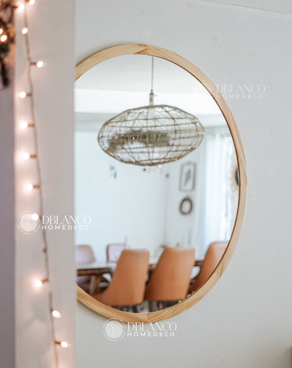 NATURAL ROUND MIRROR