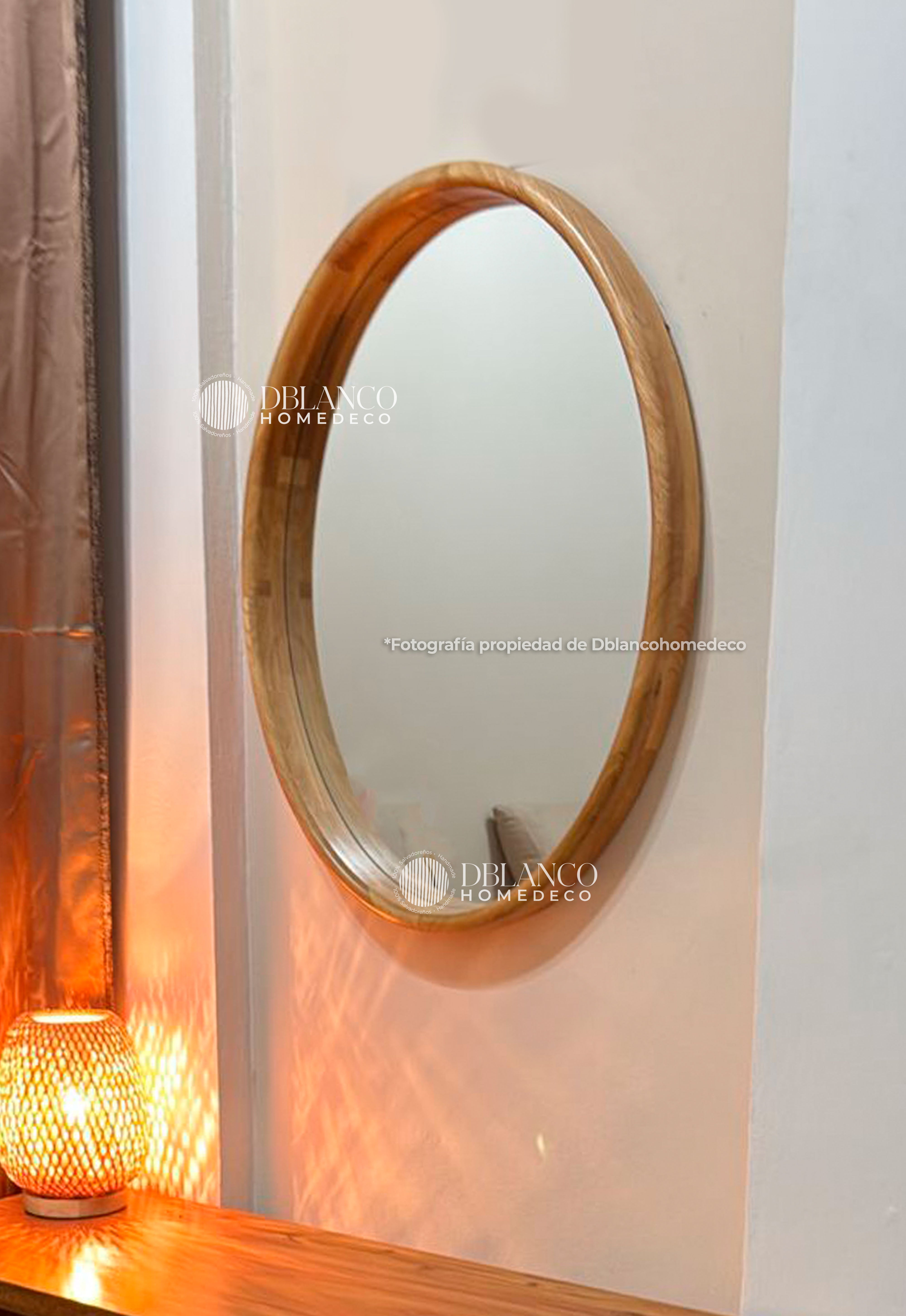 OVAL WOOD MIRROR (ESPEJO)