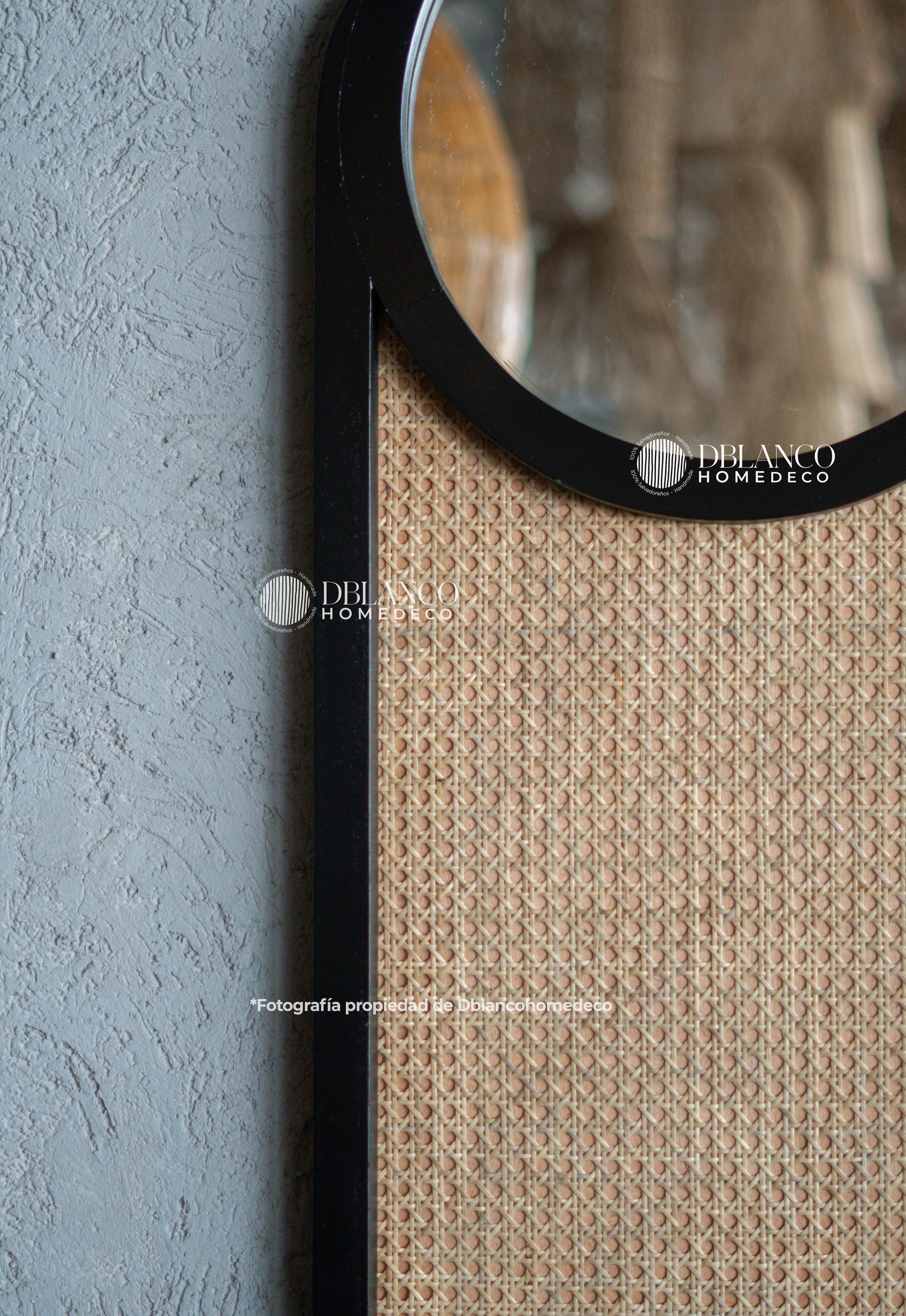 MIRROR BLACK RATTAN OVALADO (ESPEJO)