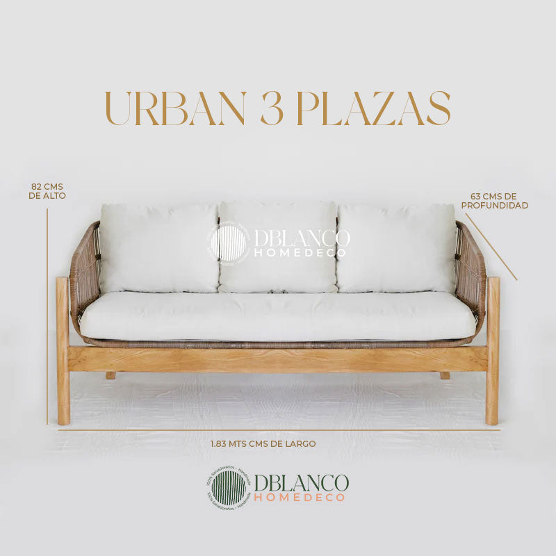 SILLON URBAN 3 PLAZAS